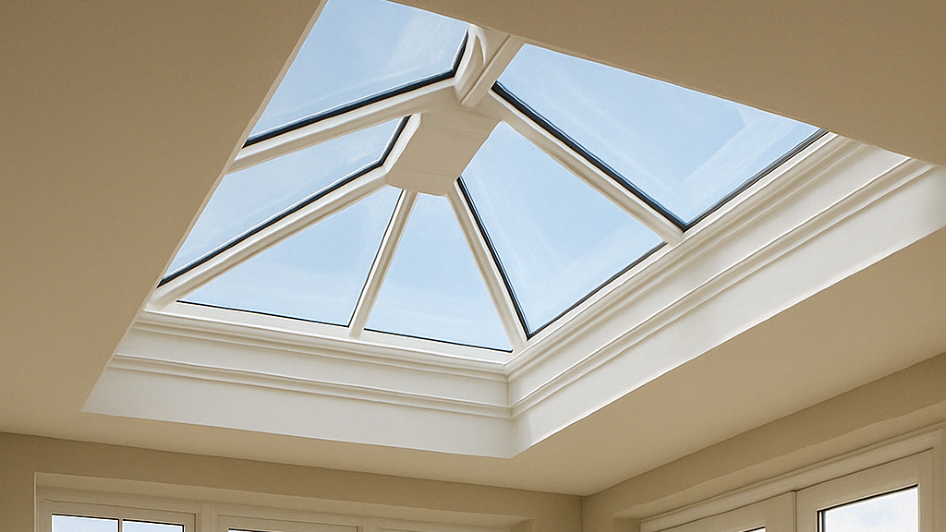 Internal image of a conservatory fitted with SkyTherm