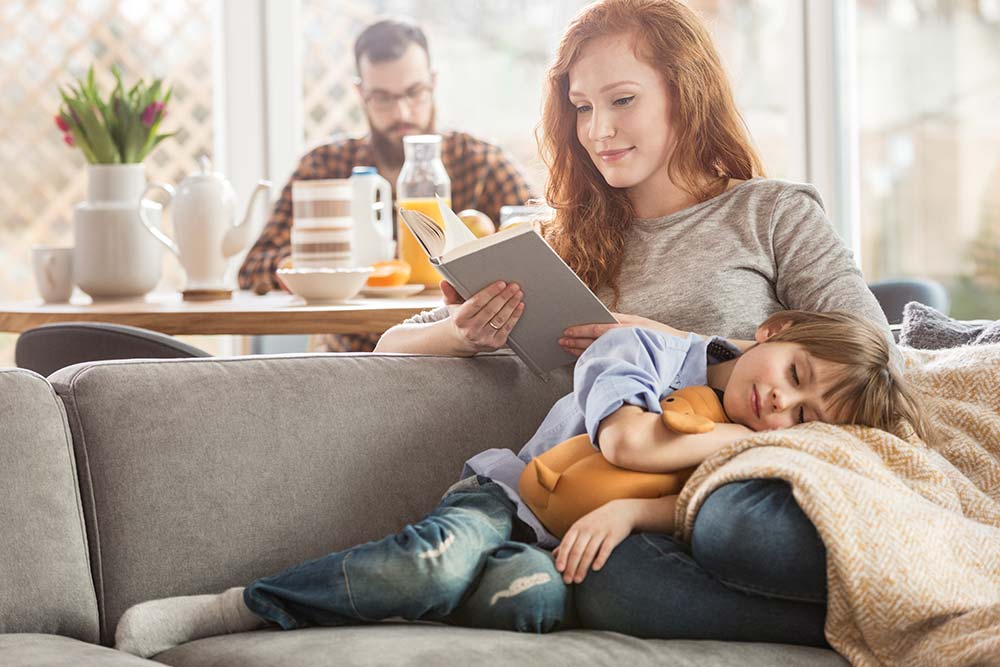 Young Family Relaxing