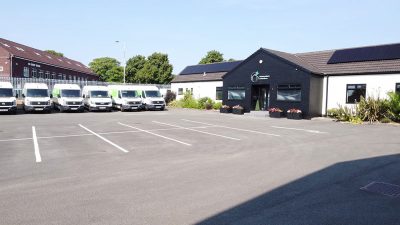 Our Head Office with Vans in Car Park